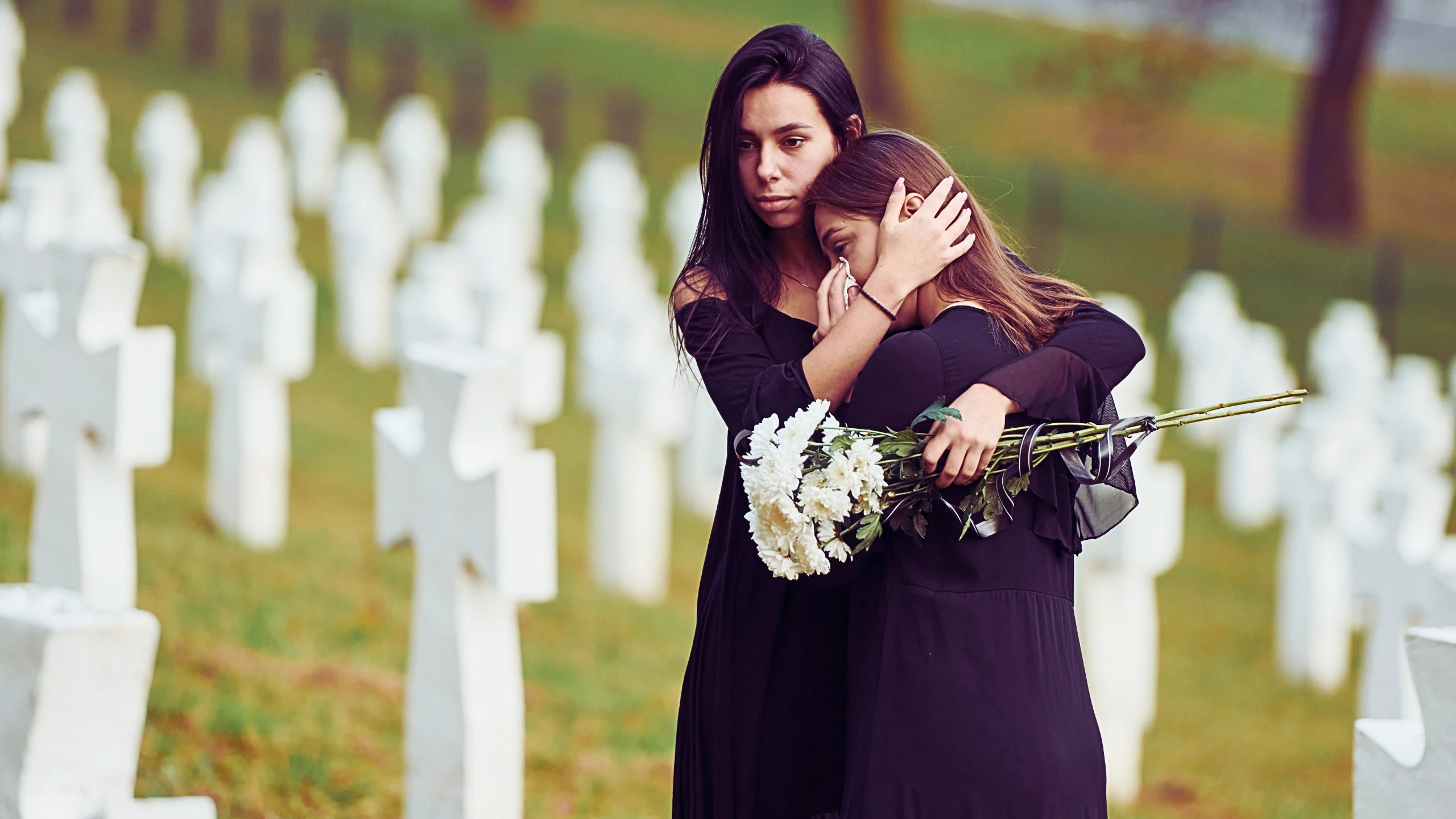 Grieving Family from a funeral.