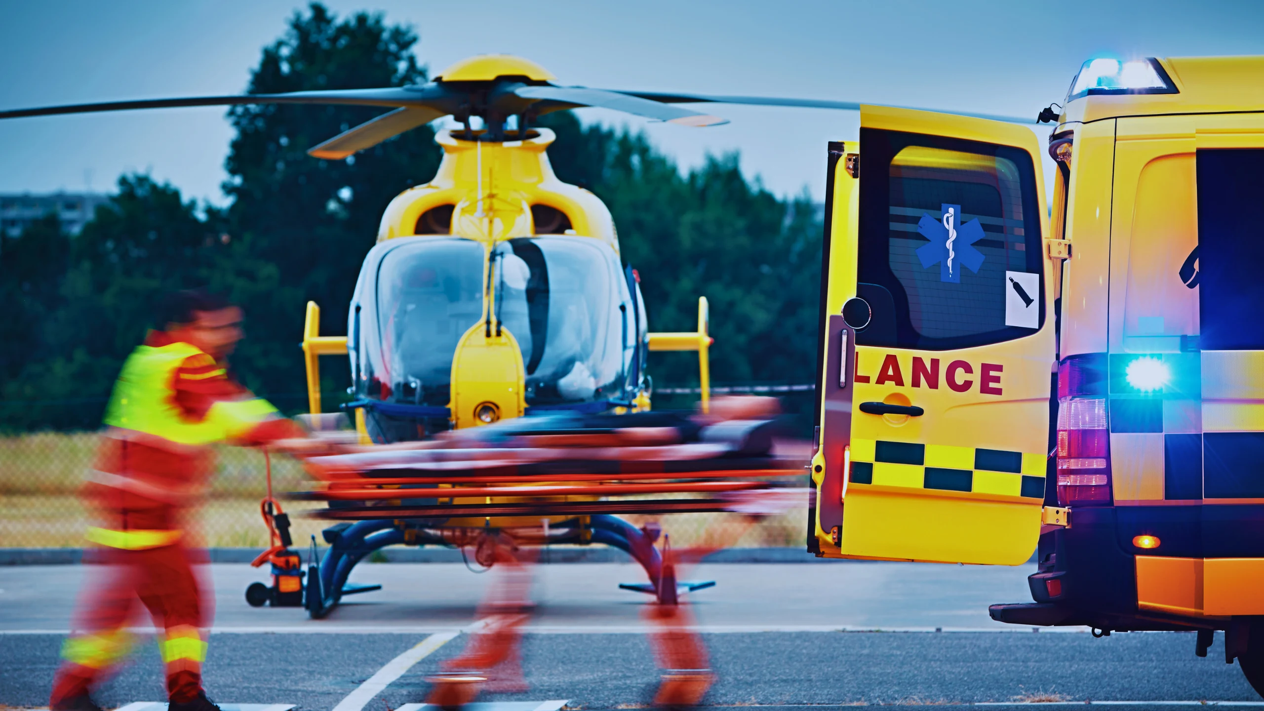 Kent man airlifted in Carmel crash; Hopewell Junction driver arrested 1 Medical responders rushing a patient from a helicopter into a yellow ambulance.