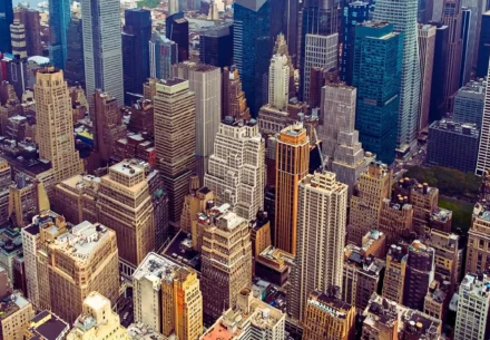 High angle of NCY buildings.